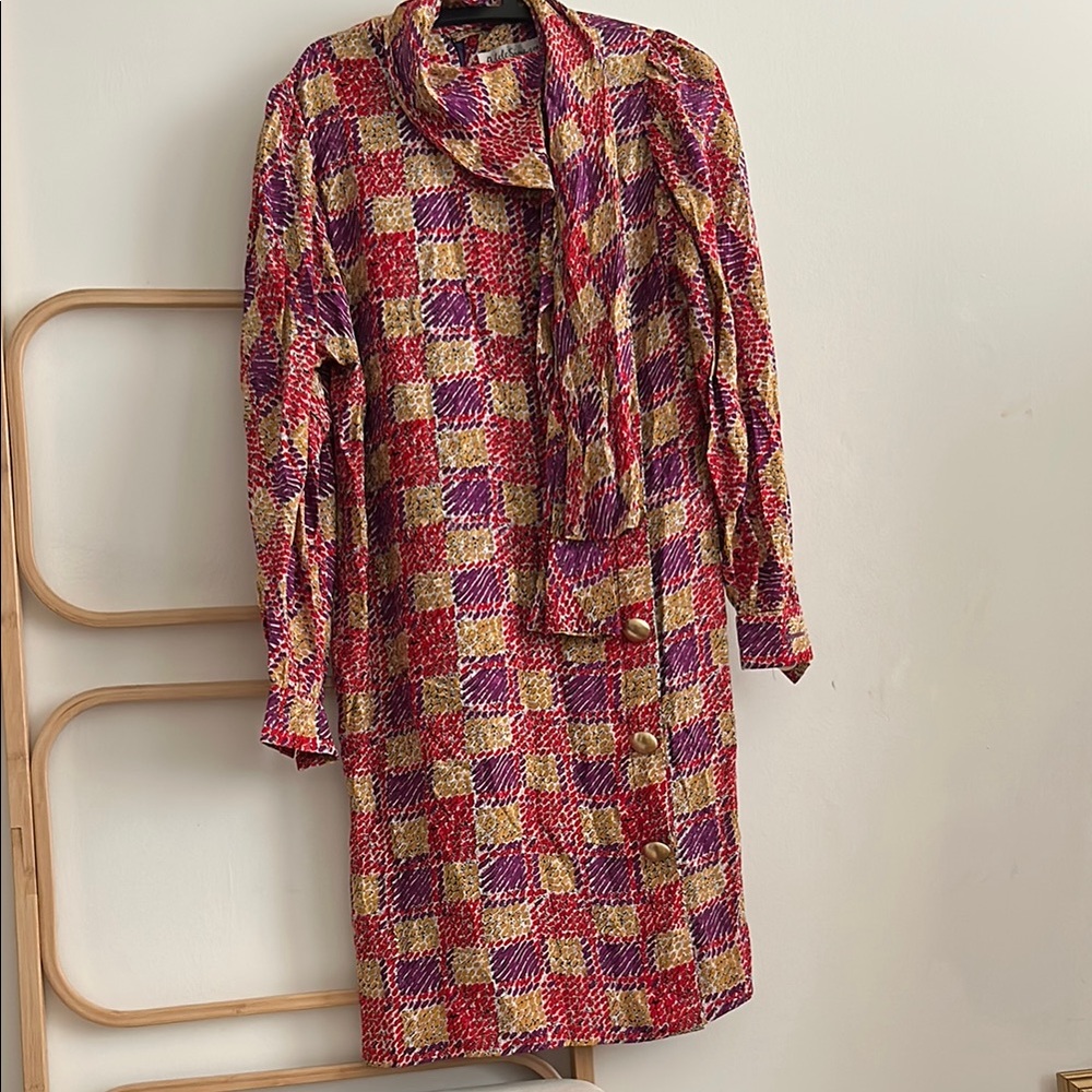 Vintage Adele Simpson Checkered Dress